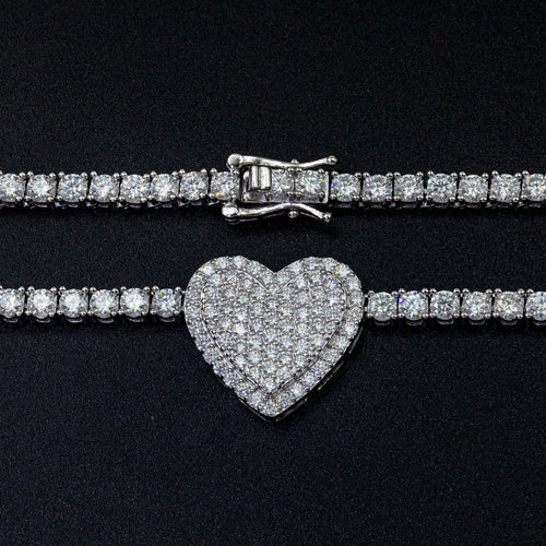 925 Silver Heart & Rose Necklace | Limited Edition